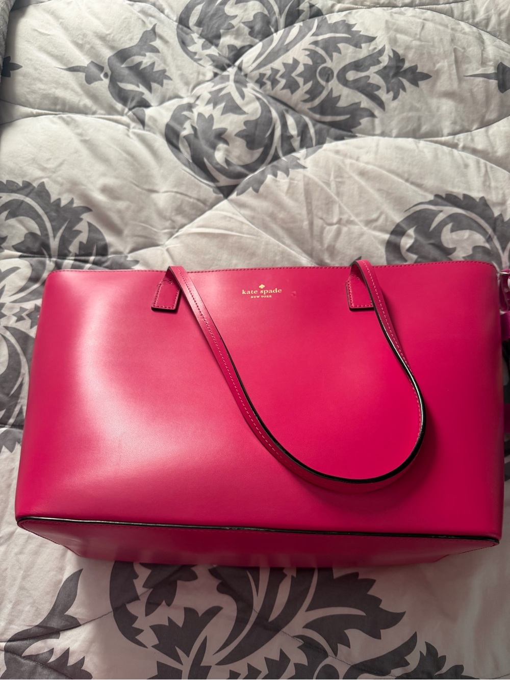 kate spade Hot Pink Leather Shoulder Tote